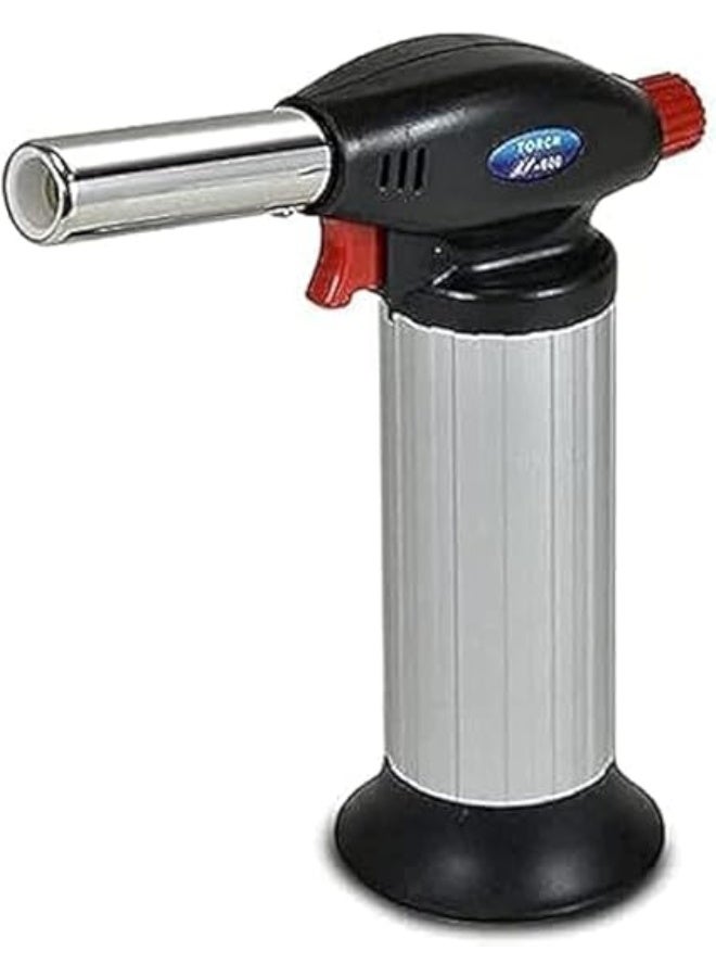 ولاعة شعلة غاز محمولة قوية قابلة لإعادة التعبئة – شعلة غاز متعددة الاستخدامات للطهي في الهواء الطلق وإشعال الفحم – تصميم عملي وآمن وسهل الاستخدام مناسب لرحلات التخييم - Image 1